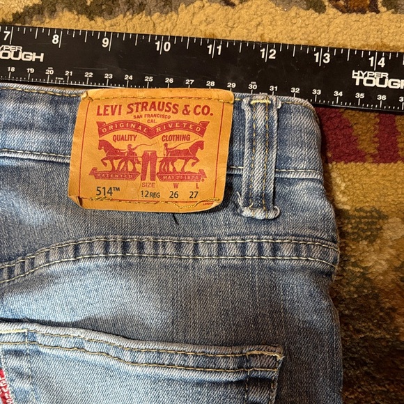 Levi's Light Wash Straight Jeans Boys 12 - Picture 4 of 7